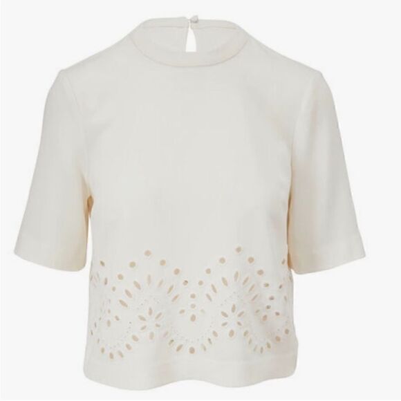 Veronica Beard NWT Laser Cut Top size 6 - Picture 3 of 6